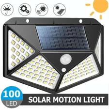Lampara Solar Luz Luces Con Sensor Movimiento Para Exterior Patio Jardin 100*LED