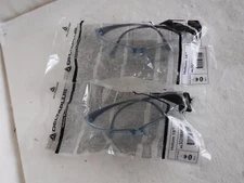 (2) Delta Plus Helium 18 Ultralight Metal Detectable Safety Glasses Blue Lens