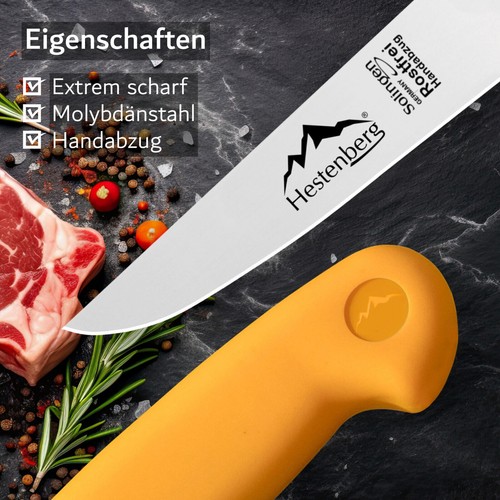 HESTENBERG Solingen Germany Stechmesser in Gelb, Metzgermesser, Fleischmesser - Bild 20 von 54