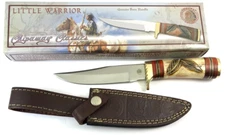 Chipaway Classics Little Warrior Fixed Blade Knife BONE + Sheath & Box 8115-LP