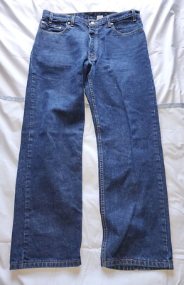VTG LEVI'S 505-0216 REGULAR FIT STRAIGHT LEG DENIM BLUE JEANS SIZE 38W 30IN