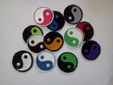 Yin Yang / Taoism Iron-On Embroidered Applique/ Patch- MANY COLORS! 2 SIZES!