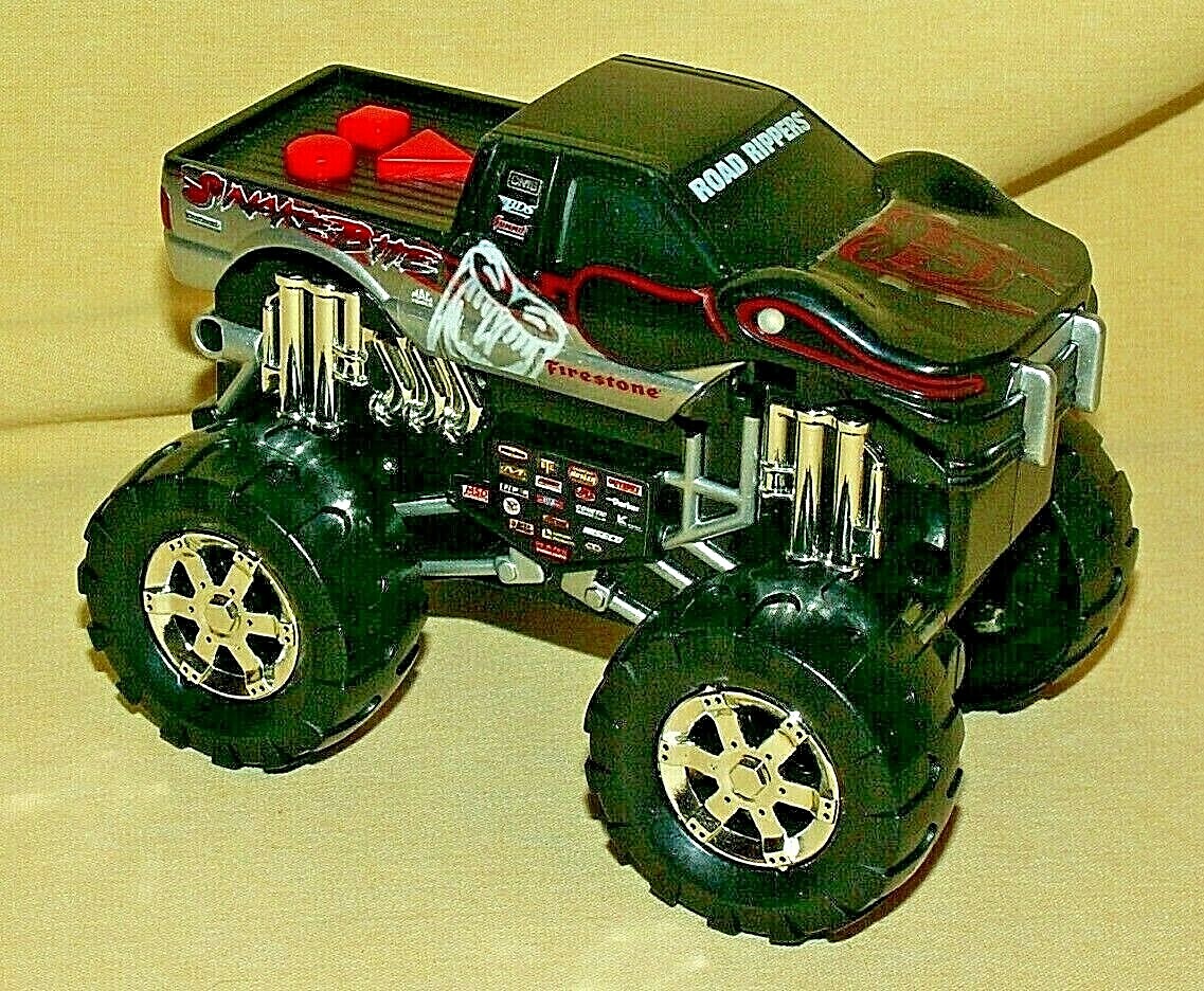 SNAKE BITE MONSTER TRUCK TOY STATE ROAD RIPPERS 4X4 SOUND LIGHTS BATT OP AS IS.