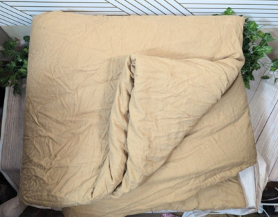 Casaluna Heavyweight Linen Blend Comforter Brown KING/CAL KING