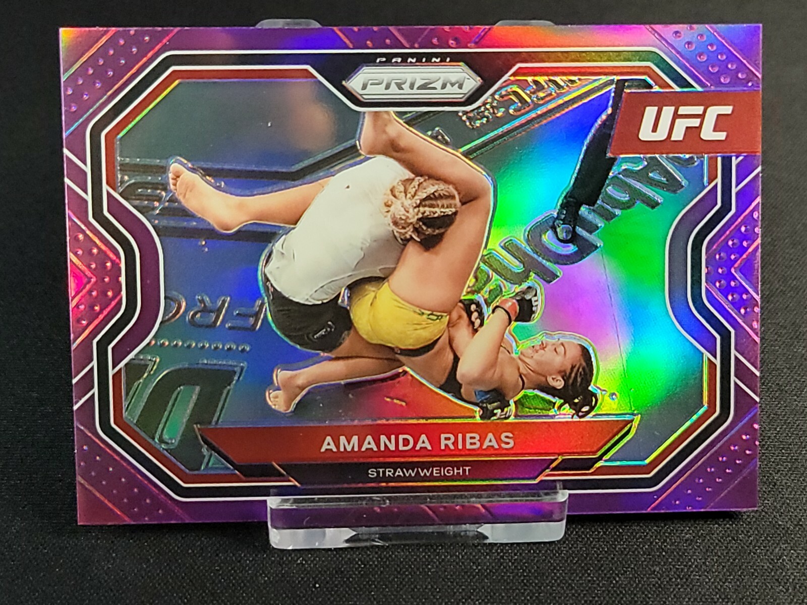 2021 Amanda Ribas UFC PANINI PRIZM PURPLE PARALLEL PRIZM REFRACTOR SP # /149