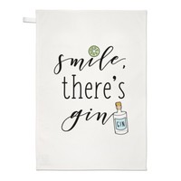 Smile Es Gibt Gin Geschirrtuch SpüLlappen - Tonic Cocktail Party GeträNke Lustig