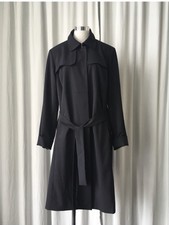 Marina Rinaldi Minimalist Black Trench Coat Mint Size 27