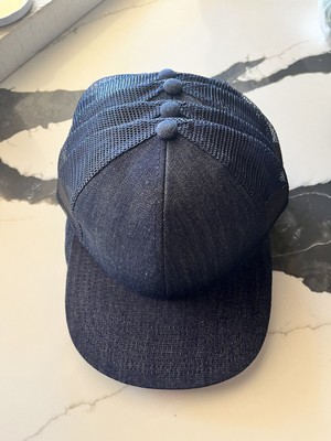 Mega Cap Mens Flat Bill Six-Panel Trucker Cap Adjustable Snapback Cap - 6997B