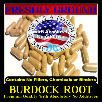 BURDOCK ROOT  With Absolutely No Additives High Potency 100 Vegetarian Capsules