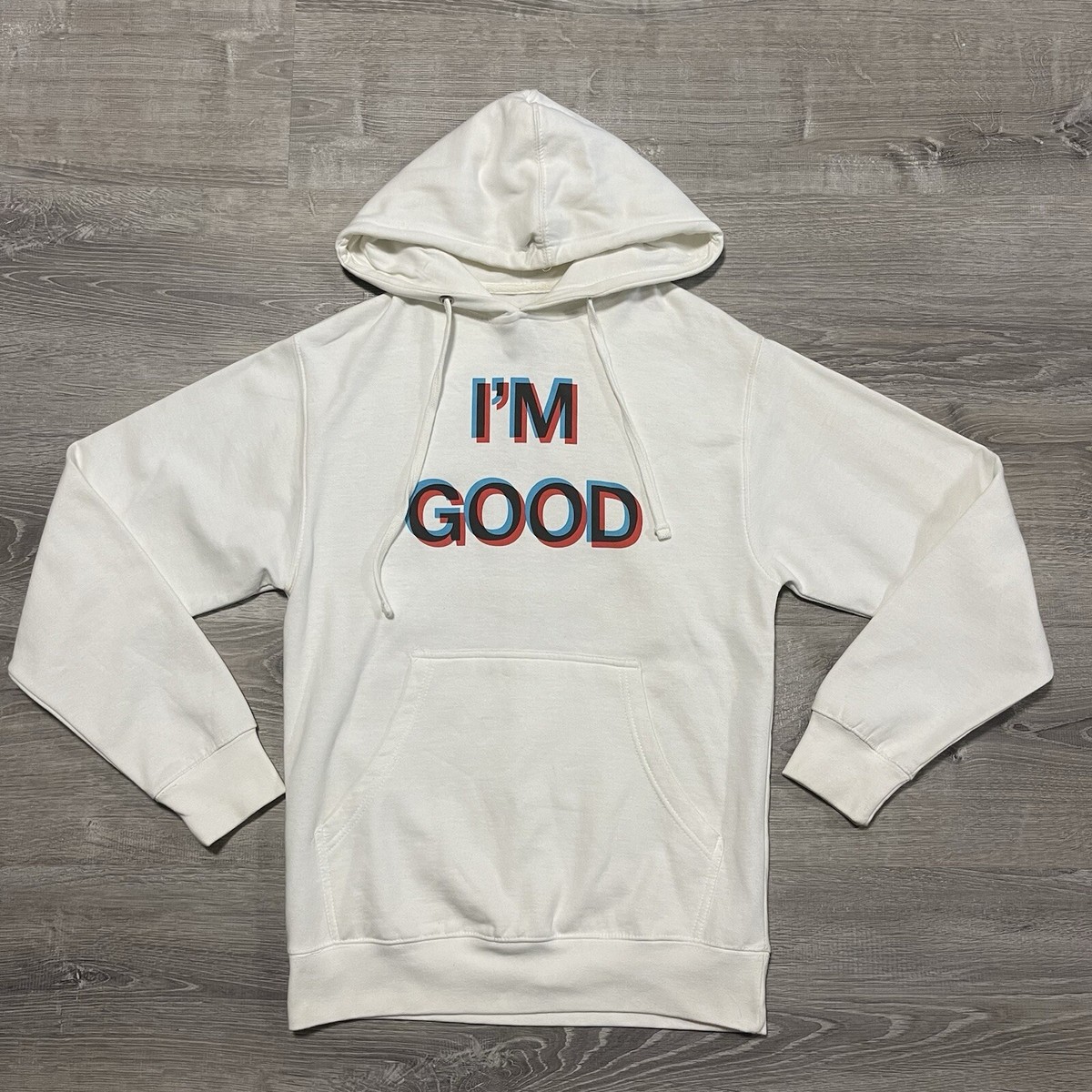 Anti Social Social Club “I'm Good” 3D Logo Hoodie Size Small White
