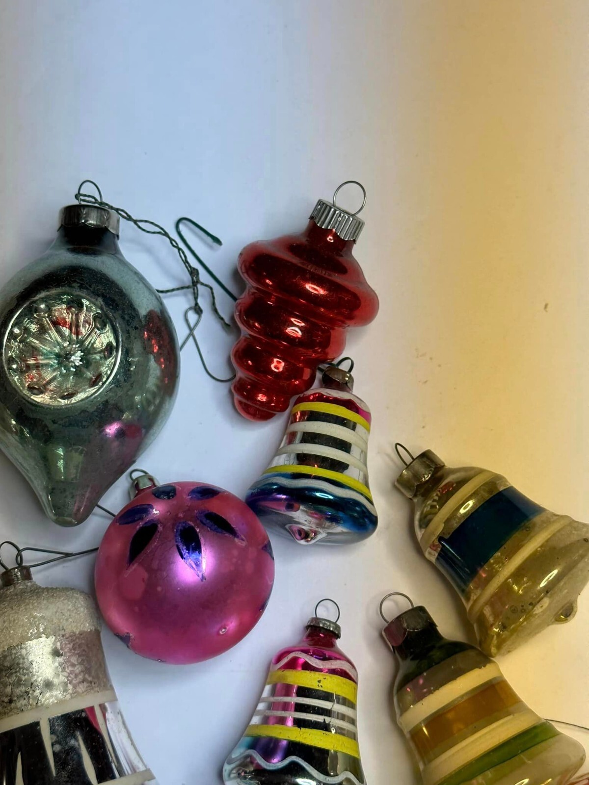 Lot of Vintage Mercury Glass Christmas Tree Ornaments eBay