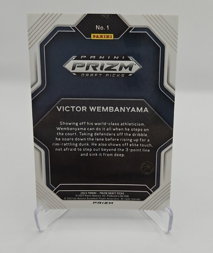 2023/24 PANINI PRIZM DRAFT PICKS VICTOR WEMBANYAMA ROOKIE RC SILVER FIREWORKS SP - Picture 2 of 2