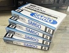 Lot Of 4 New Sealed Blank Audio Cassette Tapes SONY SM60 High Bias