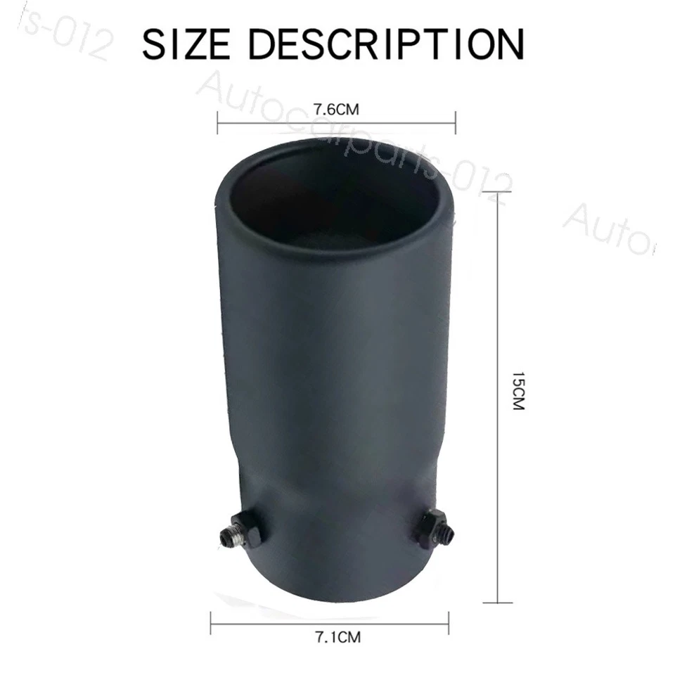 For BMW E92 Coupe 2PCS Stainless Steel Black Rear Exhaust Pipe Tail Muffler Tip - Изображение 3 из 4