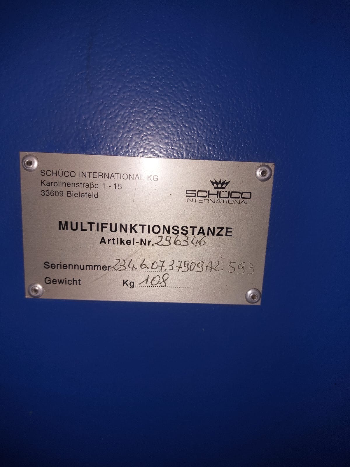 SCHÜCO Multifunktionsstanze 296346 – Bild 4