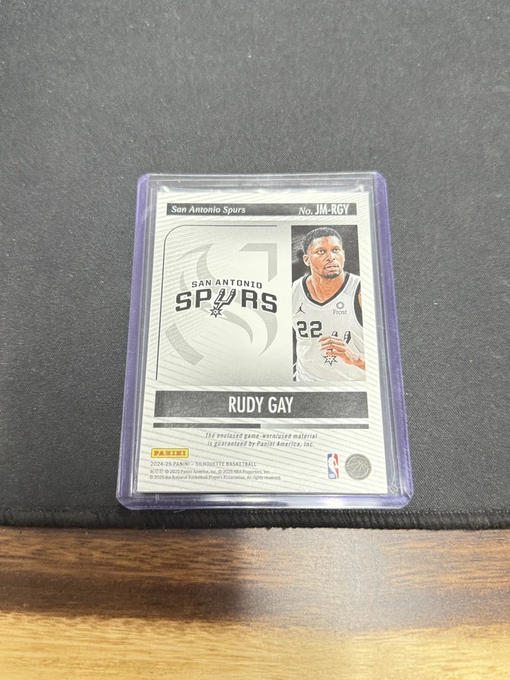 Parche Panini Silhouette Rudy Gay Logoman 2024-25 2/5 Jumbo Memorabilia No.JM-RGY Foto 2 de 2