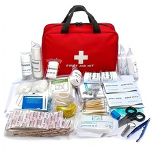 260 Piece Portable First Aid Kit Bag with Bandages, Emergency Supplies