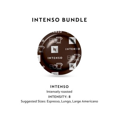 Nespresso Professional Coffee Capsules, Intenso Coffee Bundle, 100-loose Capsule