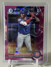 2022 Bowman Chrome Prospects Ronnier Quintero BCP124 Fuchsia Lava Refractor /199