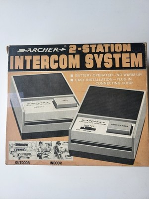 Vintage Archer 2- Station Intercom System Radio Shack Tandy 43-221