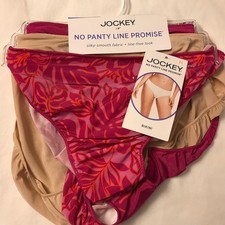 Jockey No Panty Line Microfiber stretch Bikini panties 3 pair size 7/L