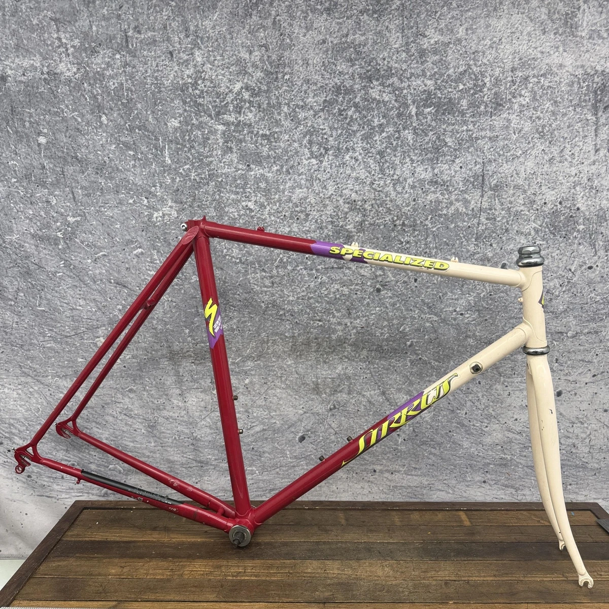 Cadre Et Fourche Vélo Route Unic-Sport – Vintage France 1970, Acier 58cm, Roues 700