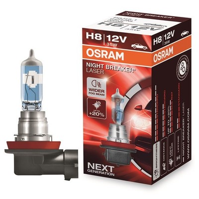 OSRAM NIGHT BREAKER  LASER H8 NEXT GENERATION HALOGEN SCHEINWERFERLAMPE 12V
