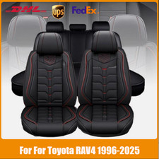 For Toyota Rav4 Full Set Leather Car Seat Cover 5-seat Front Rear Protectors