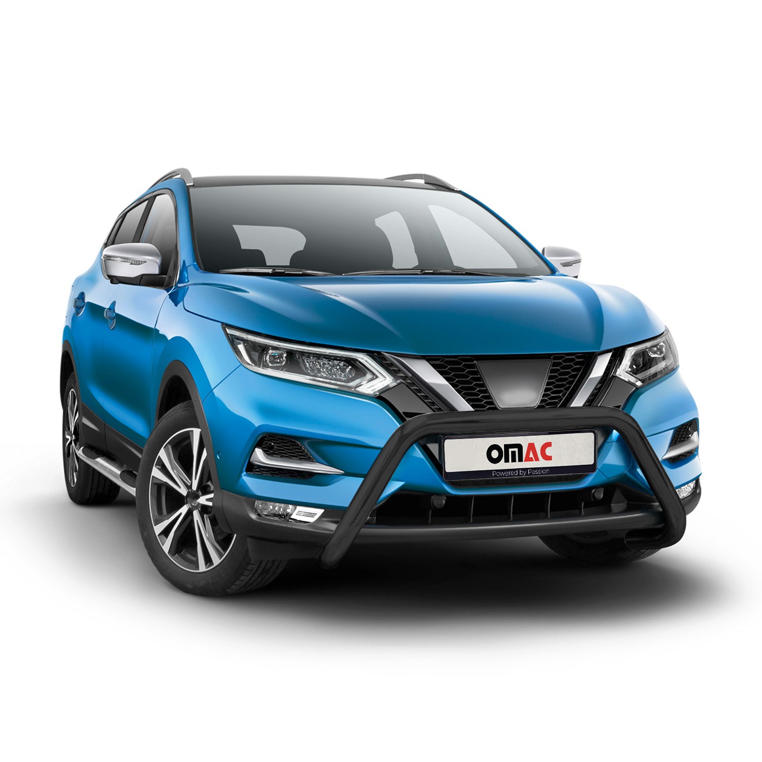 Pare-buffle avant pour Nissan Qashqai 2016-2017, look baroudeur en inox noir