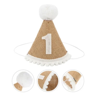 Chapeau Nouveau Né Chapeaux De Fête D'anniversaire Pour Les Enfants Bébé - Photo 1/4