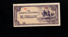 1/2 SHILLING VF  BANKNOTE FROM  JAPANESE OCCUPIED OCEANIA  1942  PICK-1