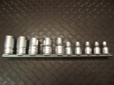 Snap-on Tools USA 210AFLEY 10pc Inverted Female TORX Shallow Socket Set, E4-E18