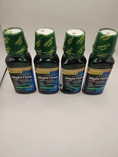 4x GoodSense Acetaminophen Night Time Cold & Flu Relief Original Flavor 8Oz Ea.