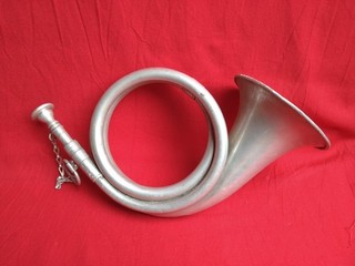 Jagdhorn Martinshorn Signalhorn Aluminium alt Markneukirchen Max B. Martin