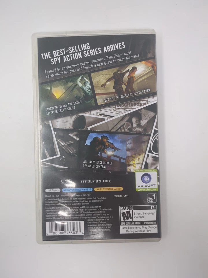 Tom Clancy's Splinter Cell Essentials Sony PSP 2006 Completo Probado CIB Ubisoft Foto 2 de 4