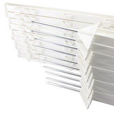 20x Plastikowe pale 150cm Pale ogrodzeniowe pastwiska białe trójkątne ogrodzenie pastwiskowe Konie