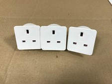 Masterplug UK to Europe Travel Adaptor Single Socket 13 Amp 3pc White New