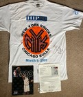 1997 NY Knicks Multi Signed Shirt Frazier HOF JSA + PSA Starks Jordan Dunk — photo 10