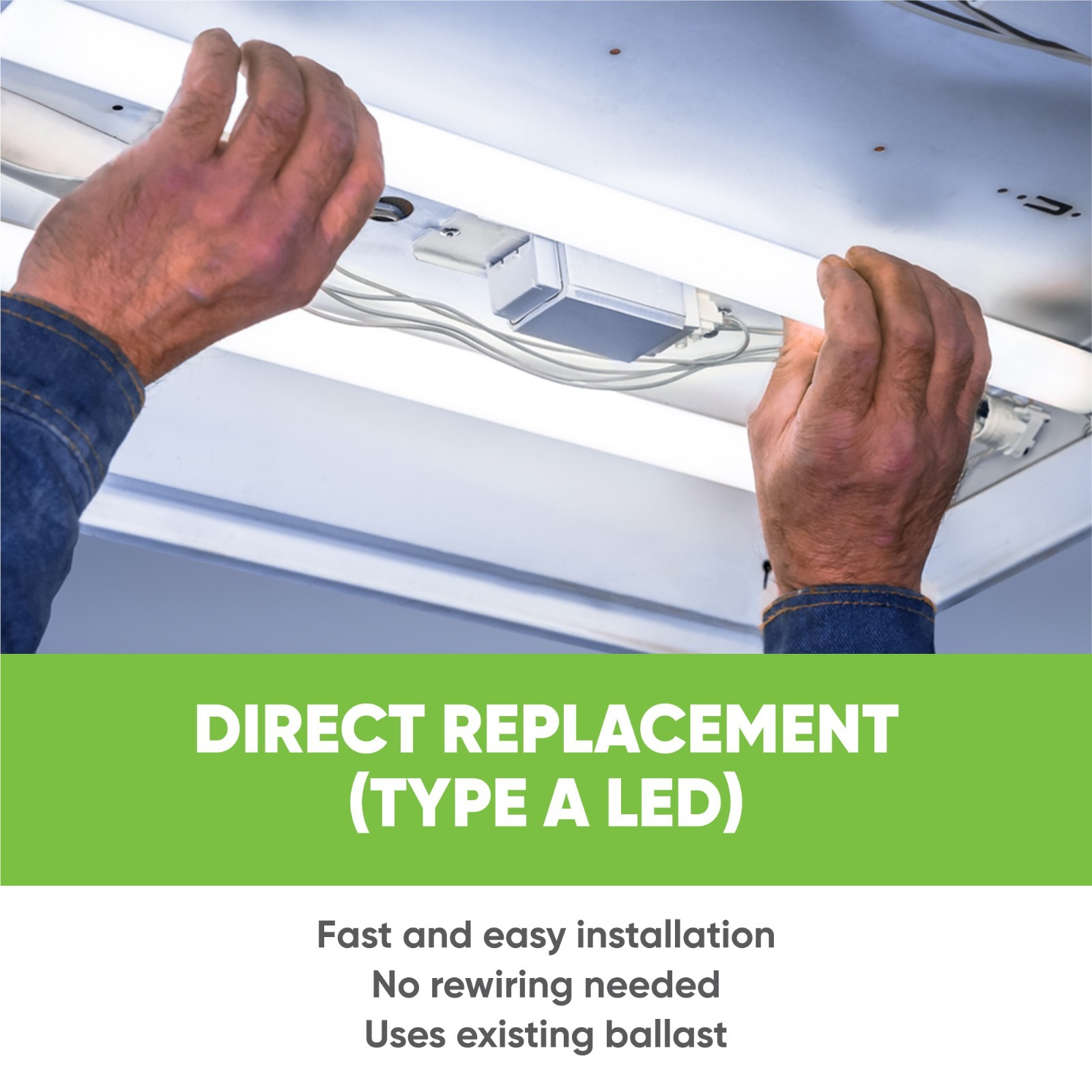 6 ft. T8 Single Pin FA8 LED Type A Plug & Play Replacement for 44W FO72 T8