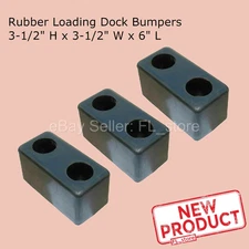 3 PACK Loading Dock Bumpers 6 in Rubber Boat Warehouse Trailer Truck Bolt On NEW