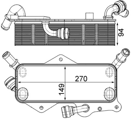 Radiateur d'huile de boîte automatique MAHLE CLC 218 000P refroidisseur alu