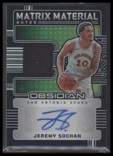 2024-25 Panini Obsidian #MM-JSS Jeremy Sochan Matrix Material Autos #/99