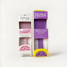 Tangle Teezer Hair Brush Duo- Regular Size Detangler & Mini- both NIB