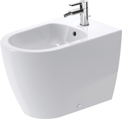 Duravit 2289100000 White Me By Starck Floor Mounted Ceramic Bidet - Less Faucet