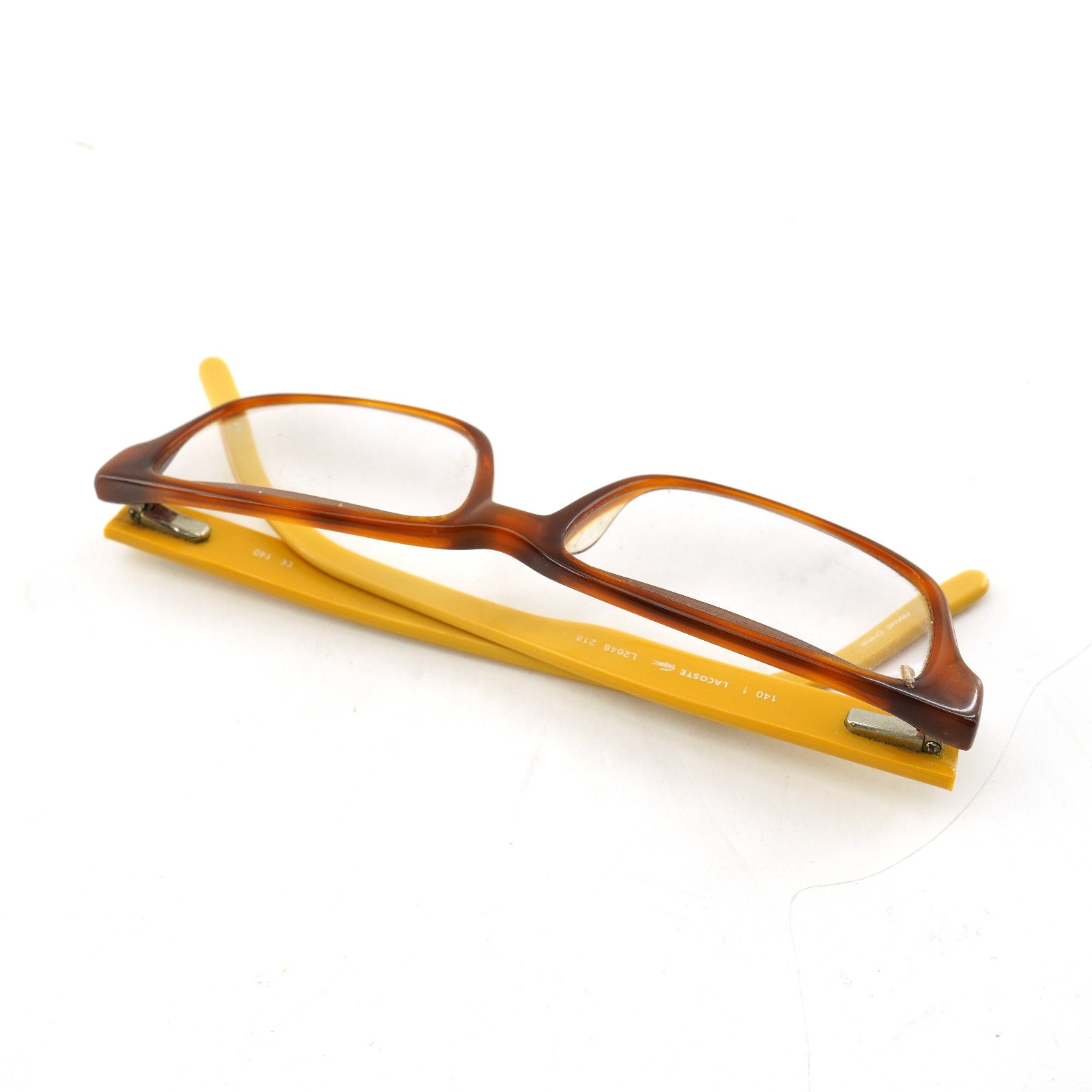 LACOSTE L2646 218 Light Havana Mens Rectangle Eyeglasses 54-15-140 B:32 A used thumbnail 4