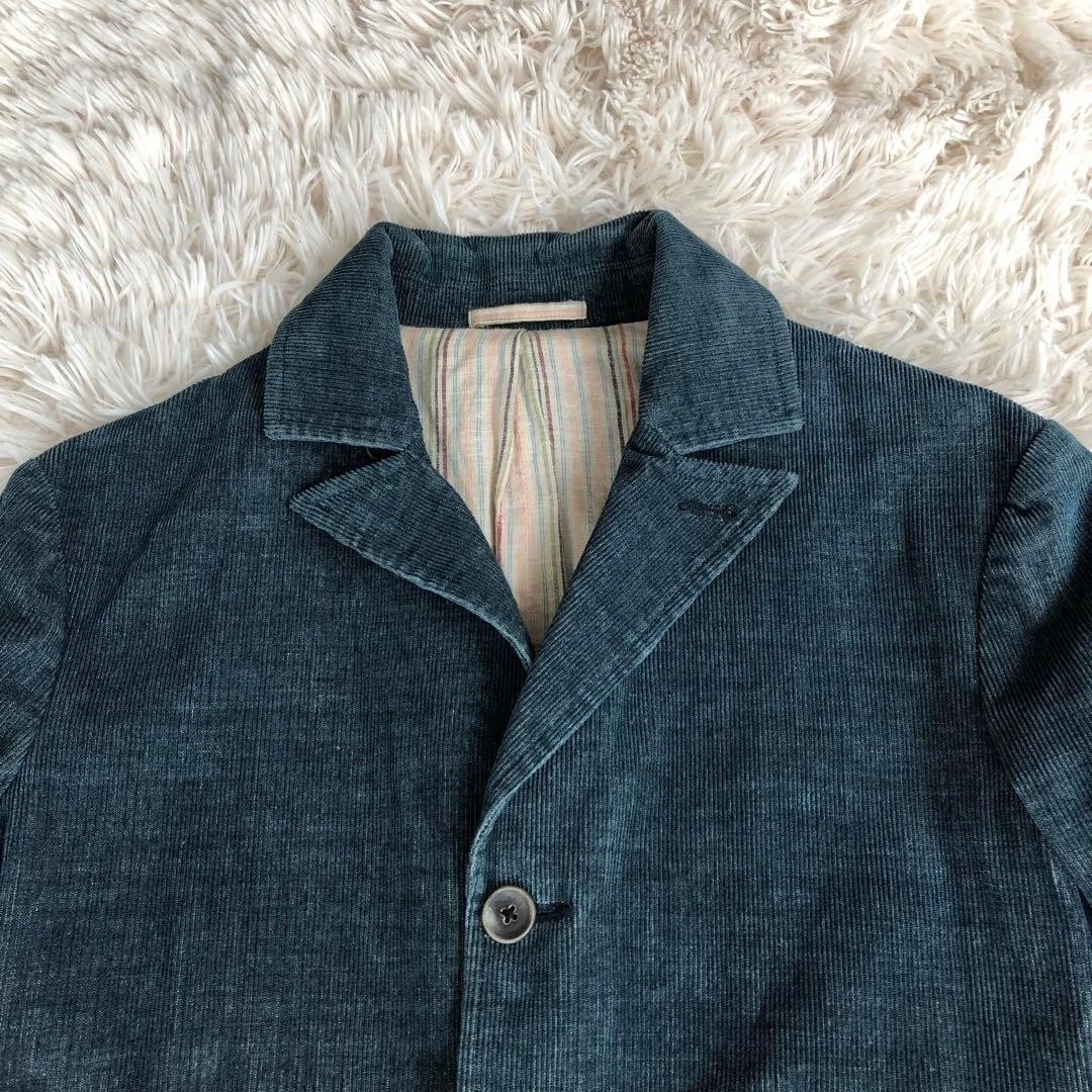 45rpm Indigo Corduroy Jacket Coverall Tailored Jacket Size 3 Shoulder 43cm JPN image 7