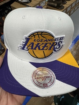 Mitchell & Ness Los Angeles Lakers SnapBack Cap Hut Weiß Gold Lila One Size