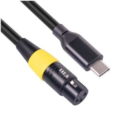 BOFRHME Câble USB C Vers XLR 2 Métres - Câble Microphone Type C Mâle Vers XLR 3 Broches - Haute Fidélité