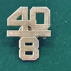 U.S. Army 40 Men / 8 Horses Gold Toned Pin Badge Referred To WW1 U.S. Military