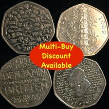 Fifty Pence 50p 1998 - 2023 Choose your Design Great British Coin Hunt (T7-8)